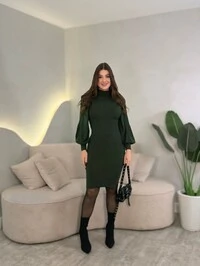 Vestido Manga Bufante