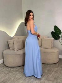 Vestido Longo Amarração No Pescoço Sol
