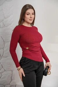Blusinha Canelada Manga Longa Vivian