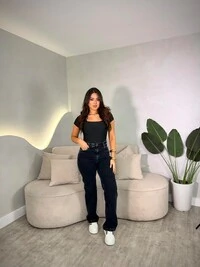 Calça Wide Lady Lu Stonada