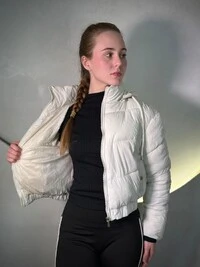 Jaqueta Puffer Curta Com Forramento Interno