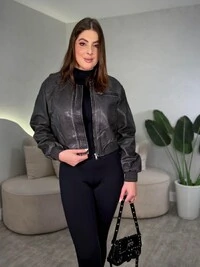 Jaqueta Moderna Em PU Nicoly