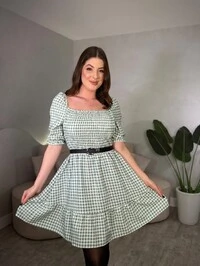 Vestido Curto Xadrez Bia