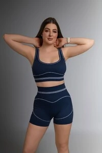 Use.Mood - Conjunto Top E Shorts Canelado Lu