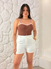 Body Modal C/ Botões Dourados Geovana