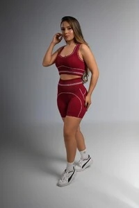 Use.Mood - Conjunto Top E Shorts Canelado Lu