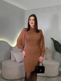 Vestido Curto Manga Bufante