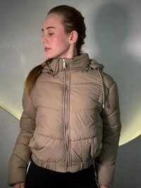 Jaqueta Puffer Curta Com Forramento Interno