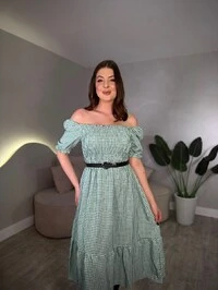 Vestido Midi Xadrez