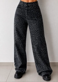 Calça Wide Leg Onça