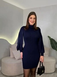Vestido Curto Manga Bufante