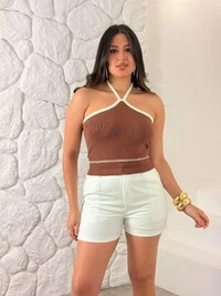 Cropped Amarração No Pescoço Milene
