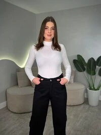 Blusinha Gola Alta Canelada Gaby BYE BYE