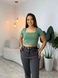 Cropped Poliamida