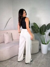 Calça Wide Leg Pink Lu