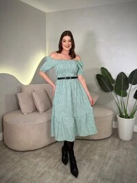 Vestido Midi Xadrez