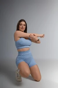 Use.Mood - Conjunto Top E Shorts Canelado Lu