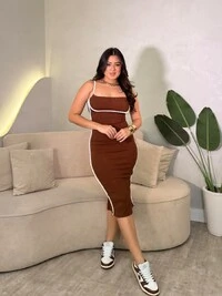 Vestido Com Listras Mileny
