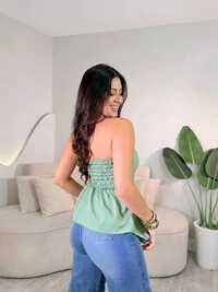 Blusinha Tomara Que Caia Decote Coração Peplum
