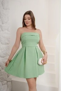 Vestido Curto Em Alfaiatária Bella