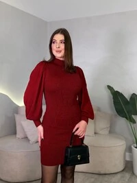 Vestido Curto Manga Bufante