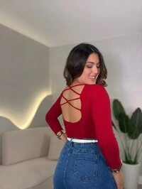 Body Canelado Abertura Nas Costas