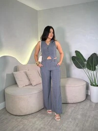 Conjunto Social Alfaiataria Listra Ju