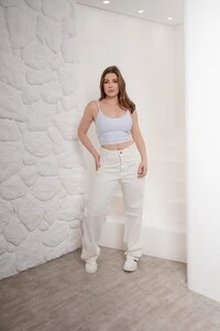Calça Jeans Wide Leg Off White