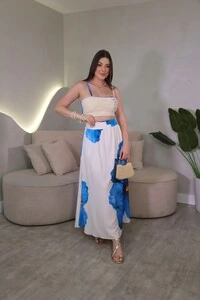 Conjunto Cropped E Saia Midi Veronica