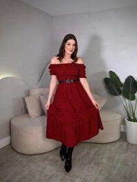 Vestido Midi Xadrez