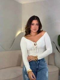 Body Canelado Manga Longa