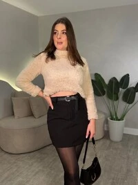 Cropped Gola Alta Em Pelinho