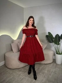 Vestido Midi Xadrez