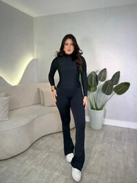Calça Básica Flare Flanelada