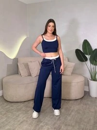 Use.Mood Conjunto Calça E Cropped Luane