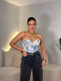 Corset Florido Tomara Que Caia