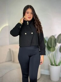 Casaco Curto Lã Batida Mirela