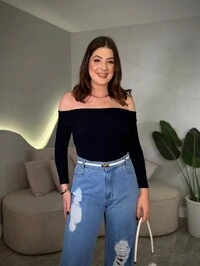 Blusinha Ombro A Ombro Manga Longa Lidiane