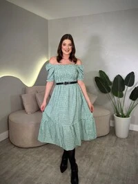 Vestido Midi Xadrez
