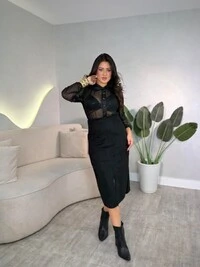 Saia Marcela Com Fenda Frontal