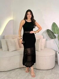 Vestido Midi Com Alças Miriany