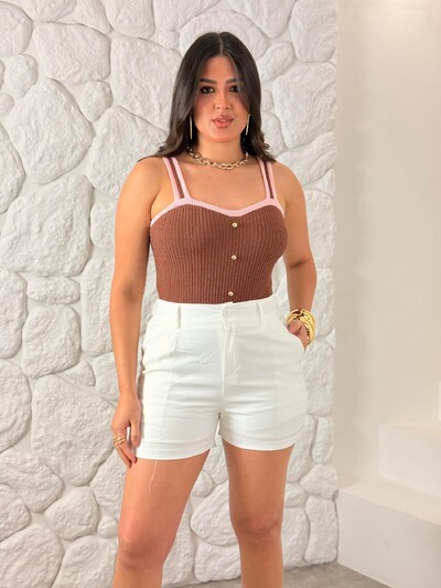 Foto Body Modal C/ Botões Dourados Geovana