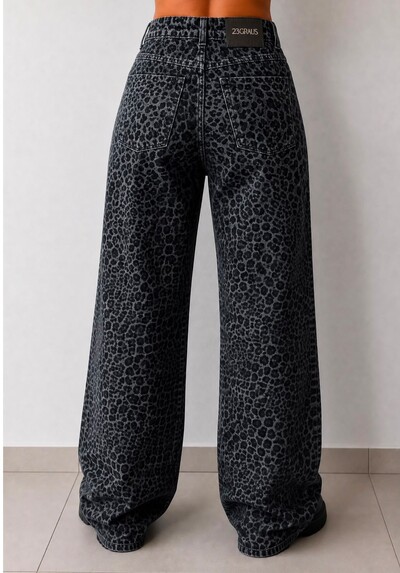 Foto Calça Wide Leg Onça
