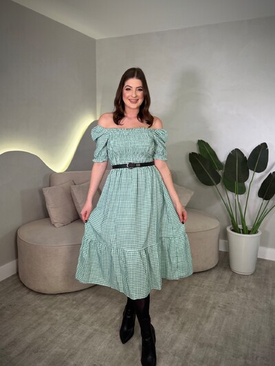 Foto Vestido Midi Xadrez