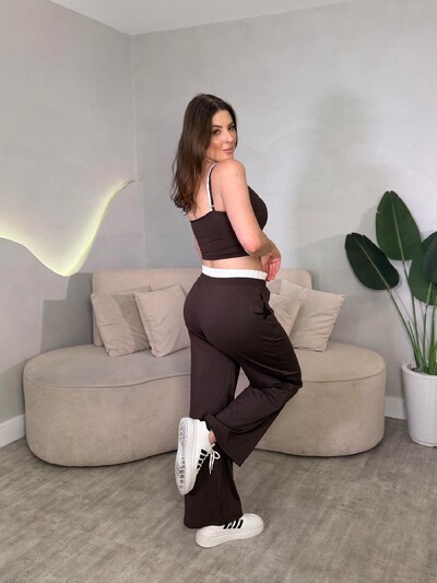Foto Use.Mood Conjunto Calça E Cropped Luane