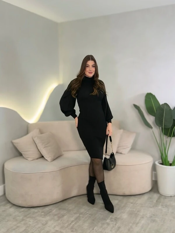 Vestido Manga Bufante