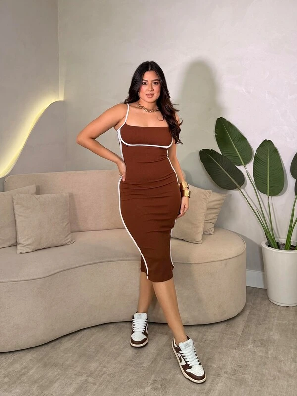 Vestido Com Listras Mileny