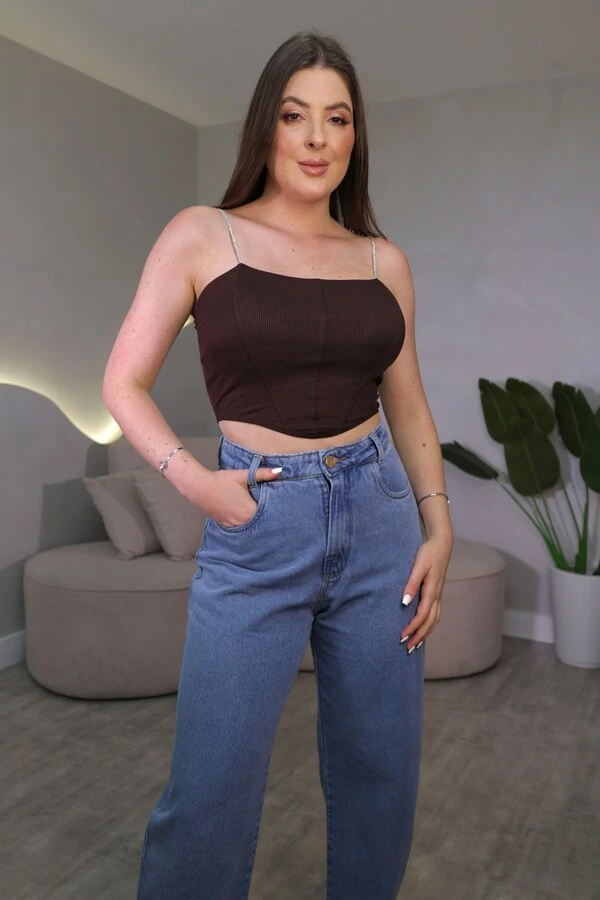Corset Alças De Brilho Isa