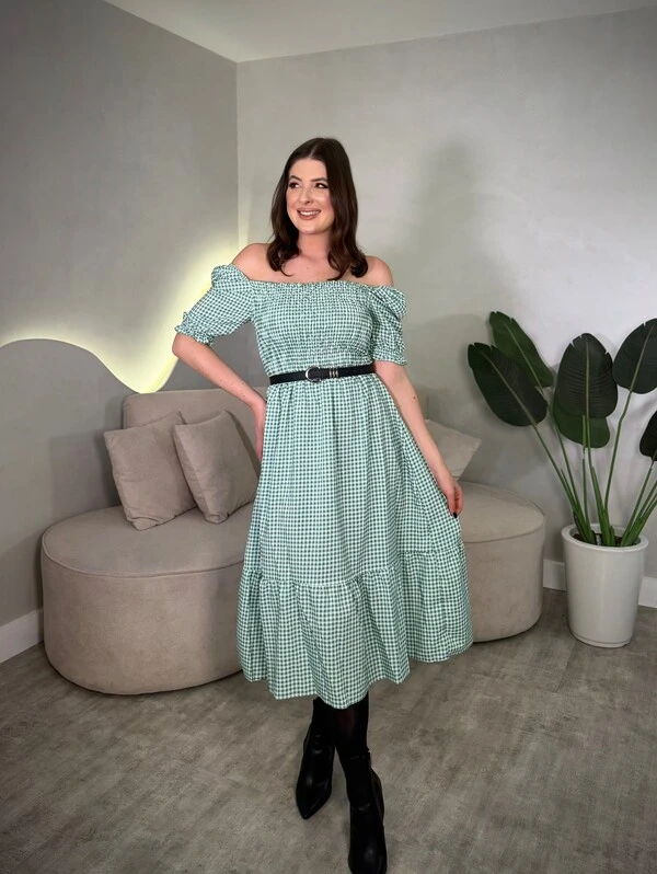 Vestido Midi Xadrez
