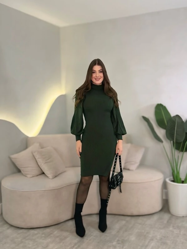 Vestido Manga Bufante